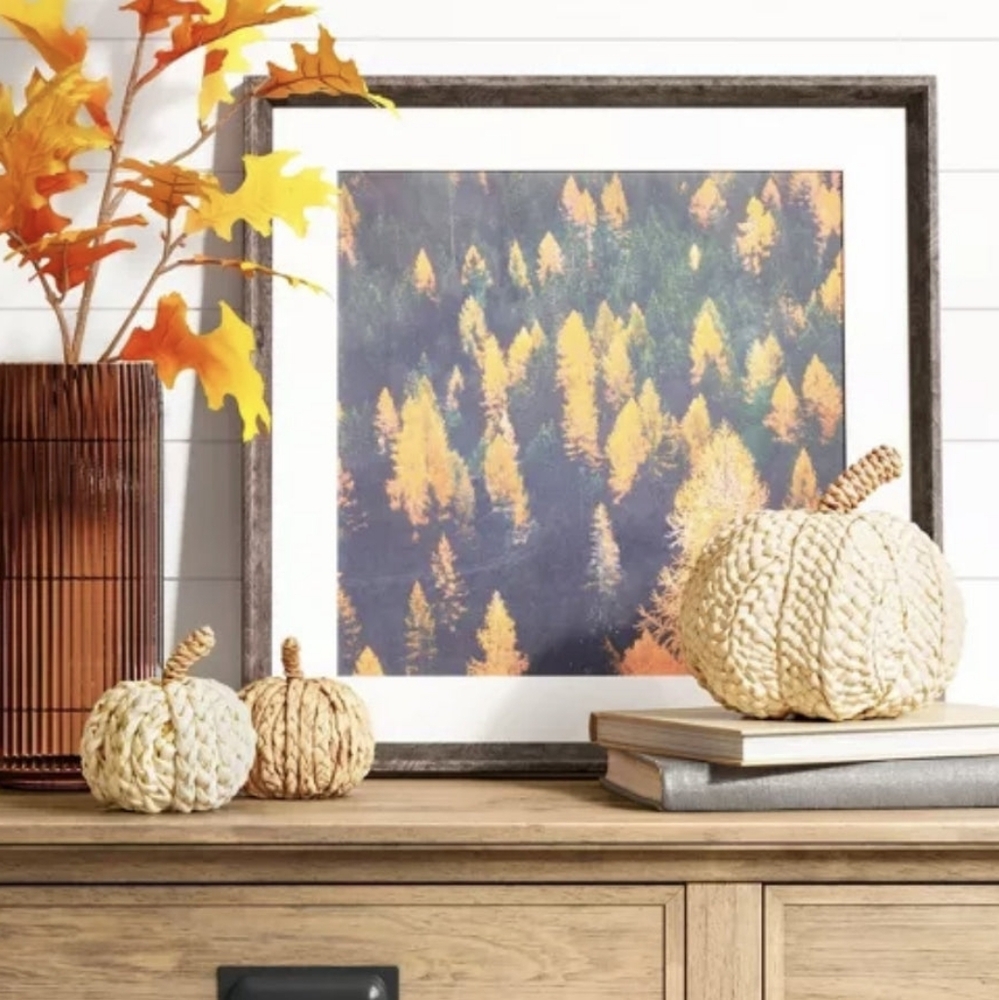 THRESHOLD Large Woven Pumpkin